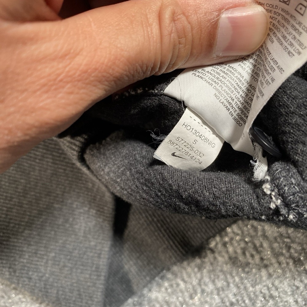Nike Mens Small Henley Hooded Sweatshirt Heavy Knit Skater Grunge Retro Style - Picture 6 of 9
